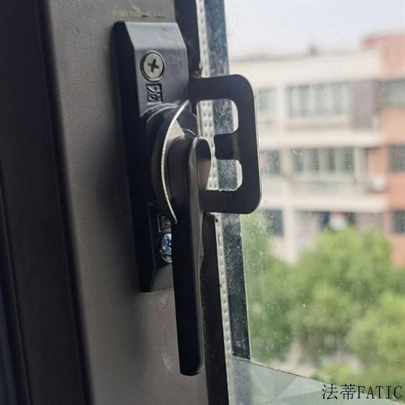 带盖子加厚型不锈钢双向可调豪华翻盖月牙锁铝合金塑钢门窗锁扣锁
