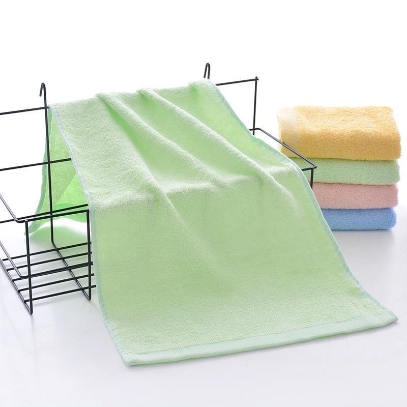 xyt4条竹纤维纯色宝宝洗脸成人儿童毛巾柔软吸水擦汗洁面巾比纯棉