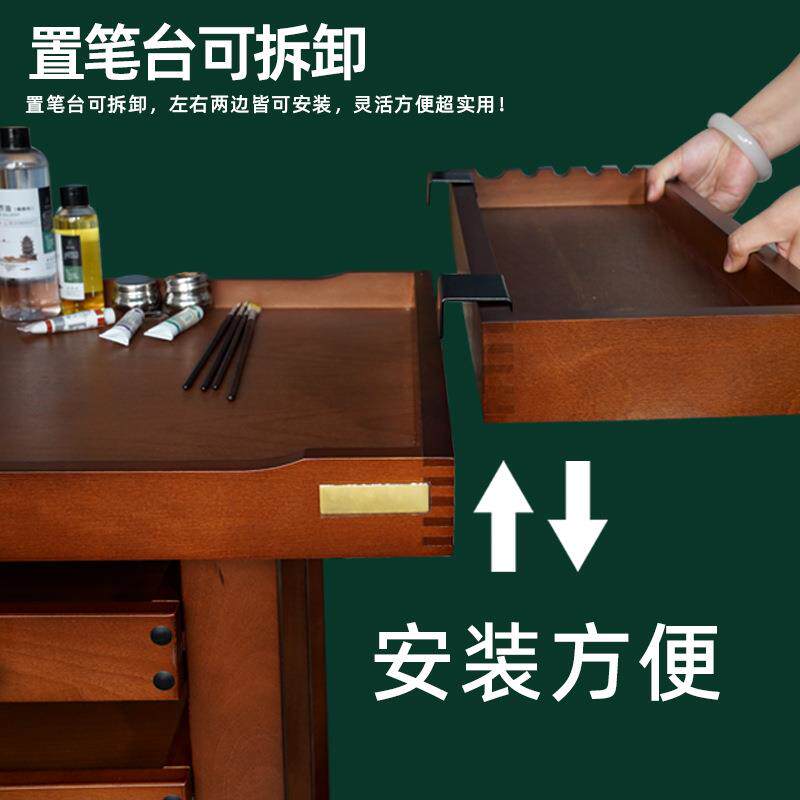 绘岳意式五层可抽拉油画车美术生可移动油画写生收纳储物油画柜