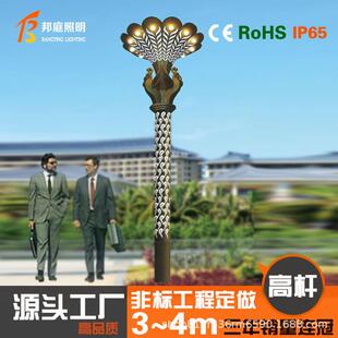 户外LED庭院灯3米小区别墅太阳能路灯广场园林绿化景观灯罩草坪灯