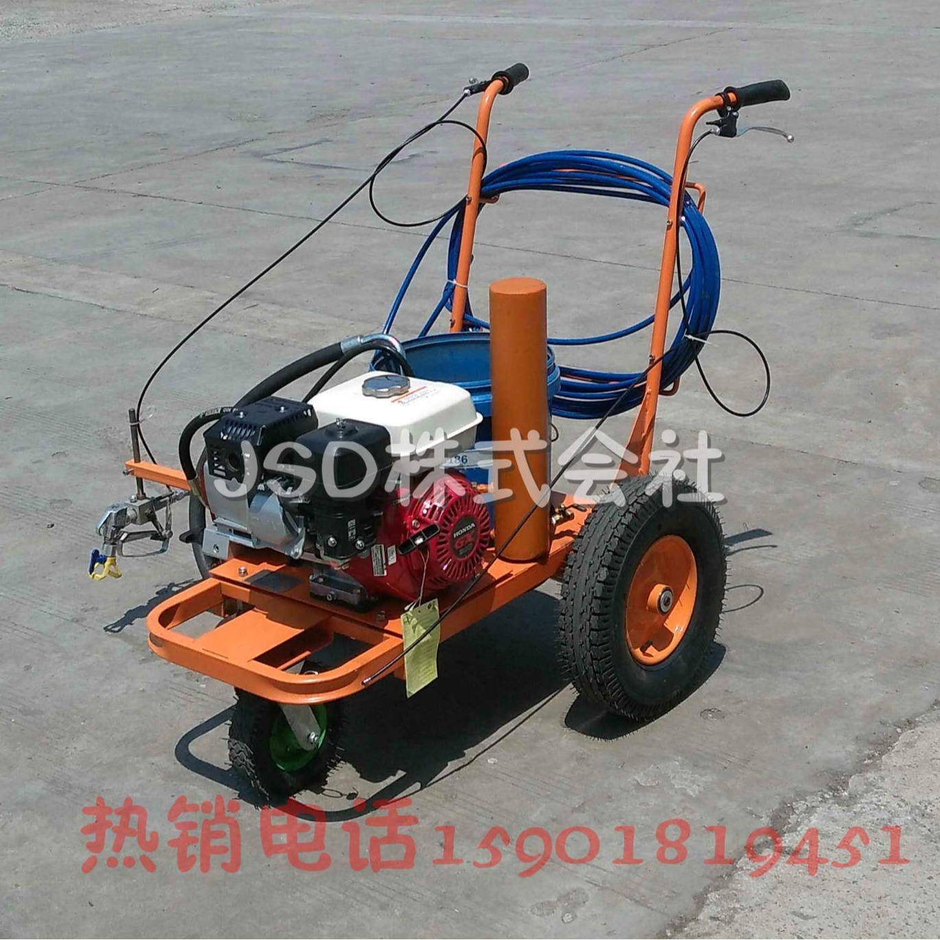 JSD手推式冷喷划线机路面标线机压力稳定，模版划线