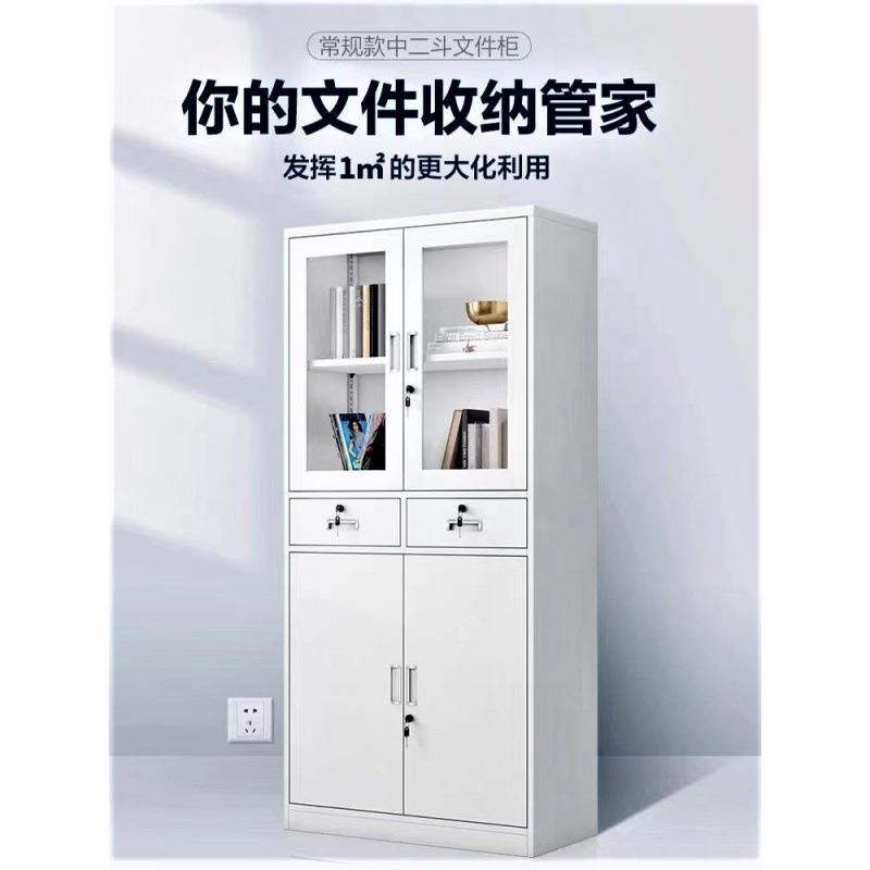 钢制文件柜办公室边柜资料柜书柜钢制储物柜铁制置物柜铁皮文件柜