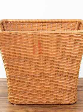 P仿藤编给管篮铝加固毛巾筐脏纸衣篮IWI布草篮收纳筐废篓P实用可