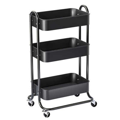 ins厨房置物架落地多层可移动小推车置物架卫生间旋转移动置物架