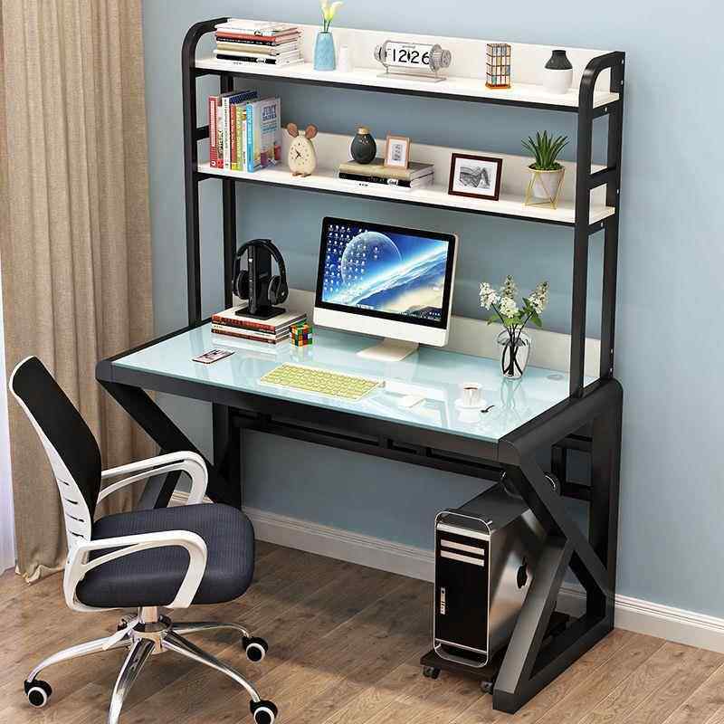 C46脑台式桌家用简约习代经现济型书桌简易钢化玻璃电脑桌学电桌