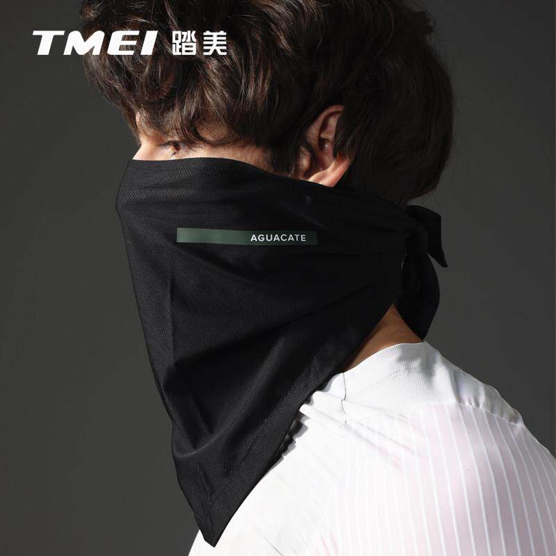 TMEI踏美三角面巾薄款夏季户外防晒面罩冰丝机车骑行头巾男女