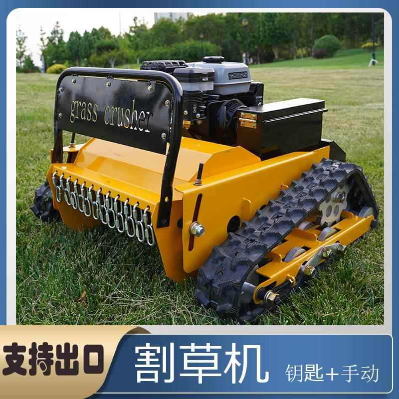 源头工厂销售汽油四冲程遥控割草机电控钥匙50cm甩刀式碎草机