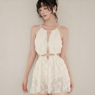 保守连体蕾丝高级感网红纯欲 爆款 泡绝美游泳衣女款 2024年新款