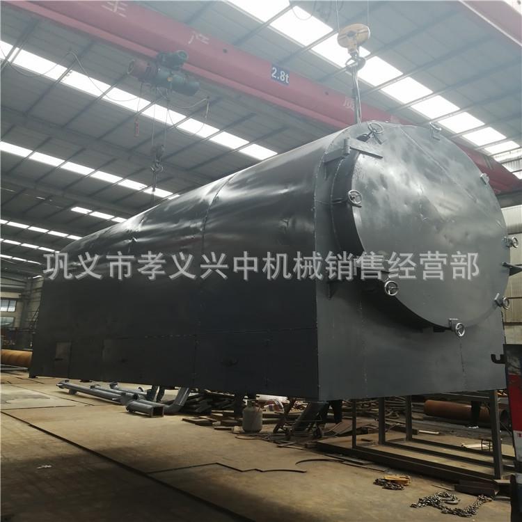 1500型木块竹炭炭化炉 气流式木板木条炭化设备 卧式核桃壳炭化炉