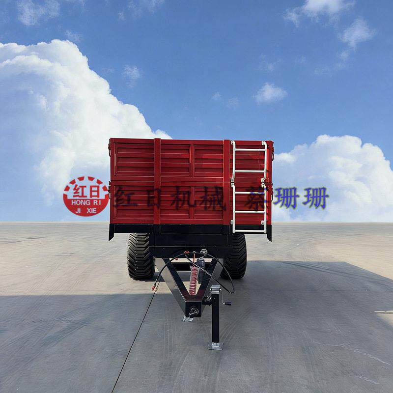 双箱板农用欧式拖车箱板8吨液压后翻自卸粮食甘蔗运输农用拖车