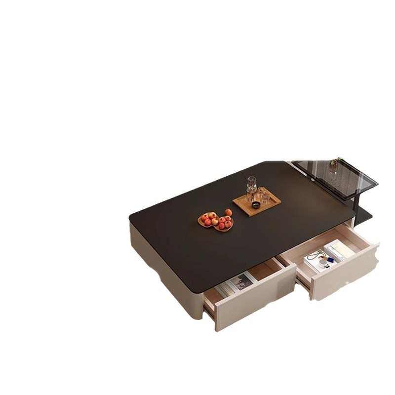 茶几奢家用@电视柜安装皮轻马鞍高端现代fs免新款224茶几组合客厅