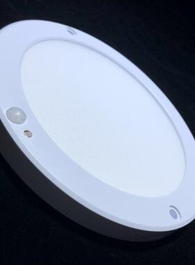LED人体感应灯AC220V圆型18W平板灯声控楼道灯光控感应阳台吸顶灯