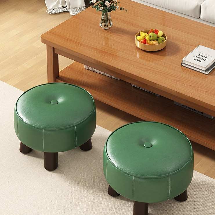 凳子家用矮凳客厅沙发凳实木板凳门口换鞋凳创意软包坐凳简约皮凳