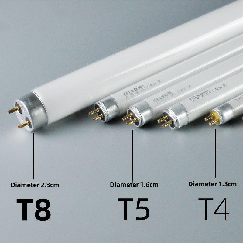 T4灯管长条家用细灯管浴霸小日光灯管老式荧光灯三基色T5镜前灯管
