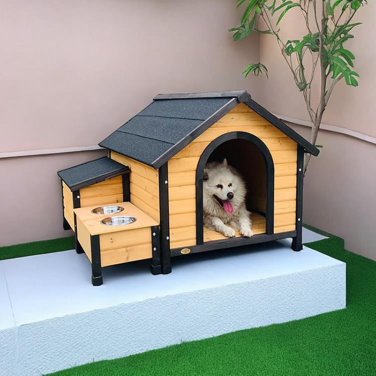 室外狗窝大中小型犬室内外屋食物台储物箱狗笼防雨保暖狗窝别墅