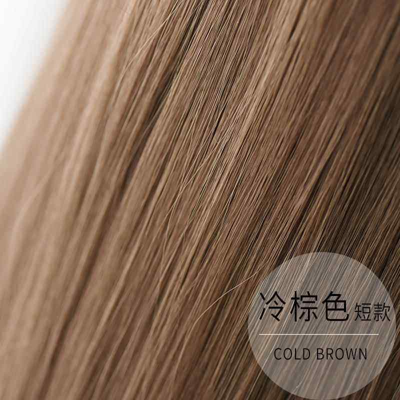 新款网长发可爱脸空气刘海假发修女长直发红圆脸中长假发自然短发