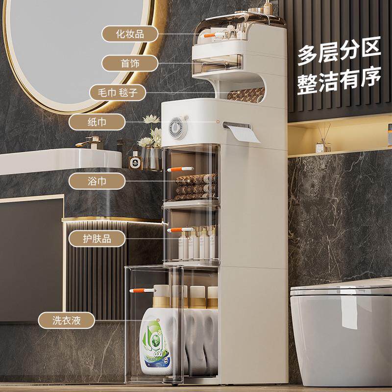 浴室夹缝收纳柜厨房储物柜多功能抽屉式置物架夹缝柜卫生间缝隙柜,收纳整理,收纳柜,淘宝优惠券,粉丝福利购,淘宝优惠卷