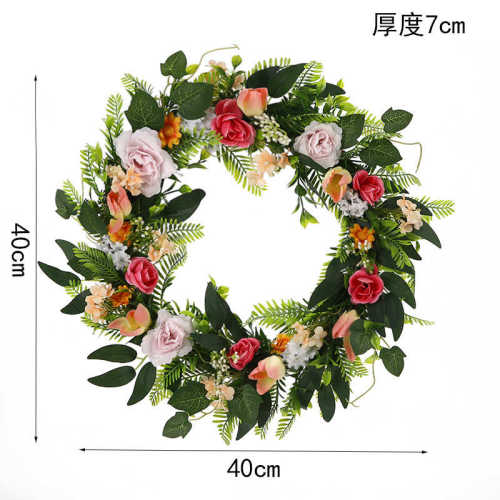 圈布置生日派对藤挂件装饰花环挂饰装饰场景春季仿真庭院欧式花环