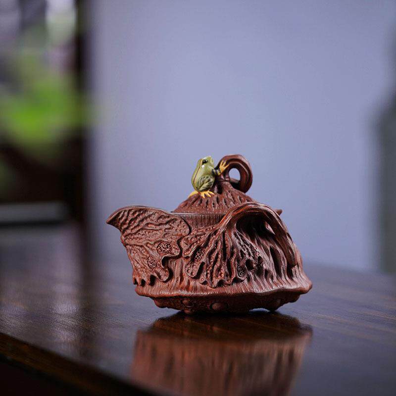 热销全手工莲蓬手抓壶高档紫泥茶壶高水波新款公道杯盖碗茶具精品