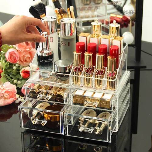 extra large drawer cosmetic storage box transparent
