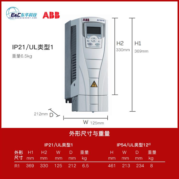 ABB变频器ACS510系列水泵恒压供水专用三相380V额定功率1.1-160KW
