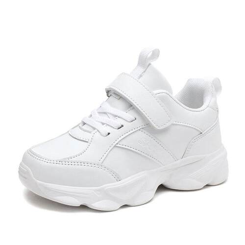 Children shoes Black White girl Shoes Kids sneakers Pu Leath