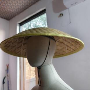 竹编庙宇寺院一休和尚化缘佩带斗笠帽舞台送内圈帽绳扎带45厘米