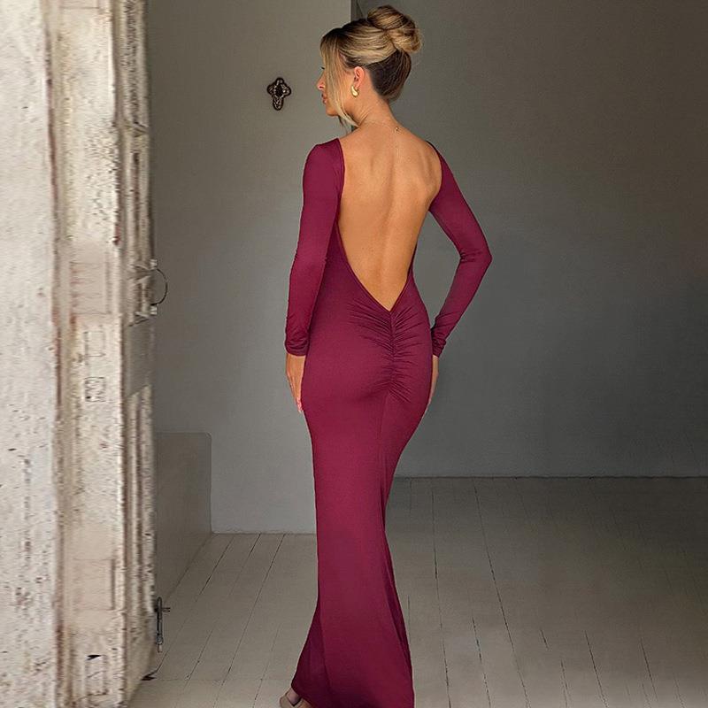 long women evening clothes club winter autumn ruched