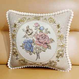 客厅沙发上的抱枕沙发客厅轻奢高级感灰色装饰靠背垫套子新款不含