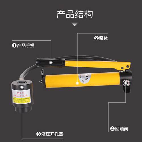 手动液压开孔器 不锈钢板薄铁铜铝板打孔机SYK-8A/8B开孔