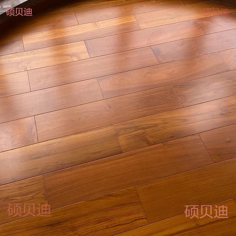 缅甸柚木实木地板锁扣地暖地热卧室客厅用老柚木地板
