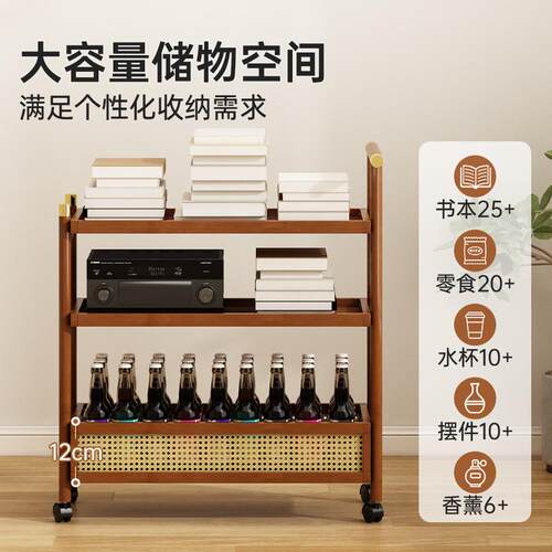 可移动沙发边几客厅家用多功能创意茶几小推车简约非实木置物架