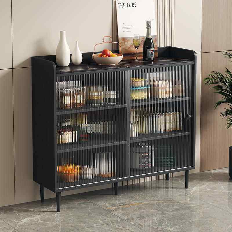 麦比梵轻奢岩板餐边柜多功能家用储物柜子橱柜茶水柜收纳柜置物柜侧边