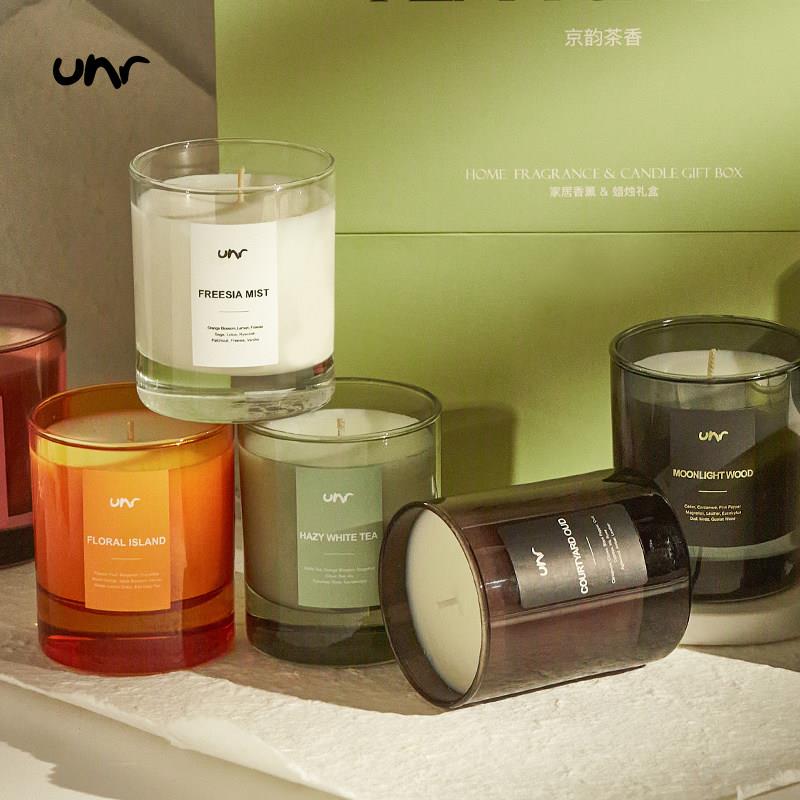 正品unr釉泠香薰蜡烛室内无烟大豆蜡香氛男生女生闺蜜生日礼物