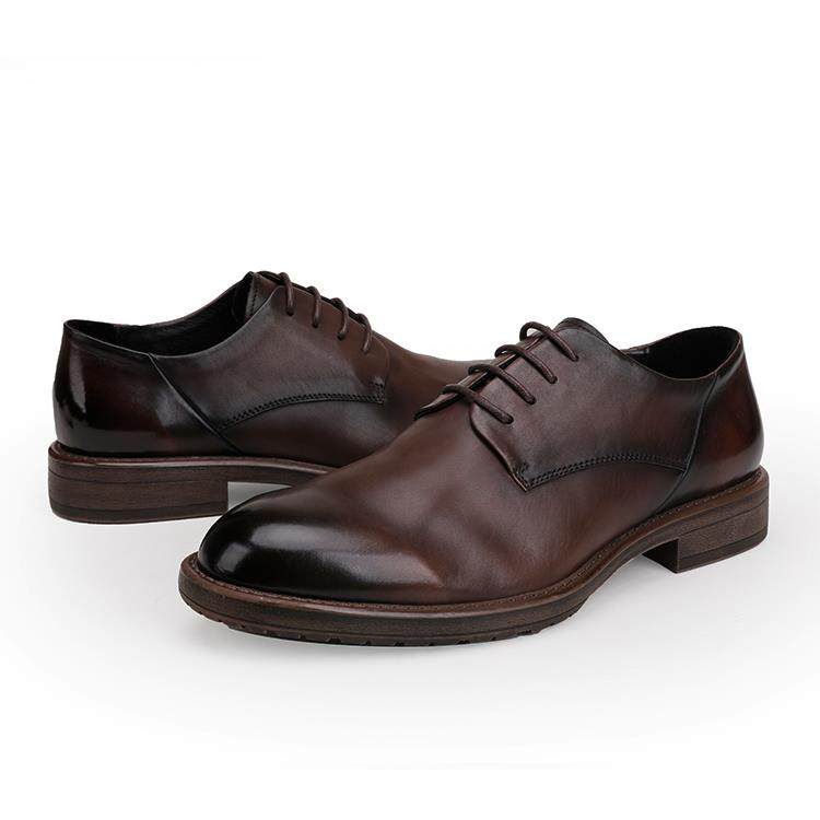 正品臣大码真皮商务鞋男鞋德春秋季百新款透装气比新郎结婚复古正