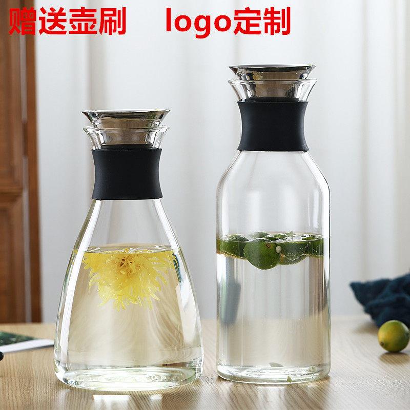 耐热防爆玻璃凉水壶1000ml直壶加厚凉白开玻璃壶欧式风格丹麦solo