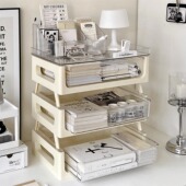 桌面文件收纳盒收纳架办公用品文件资料架大容量立式 书桌分类书架