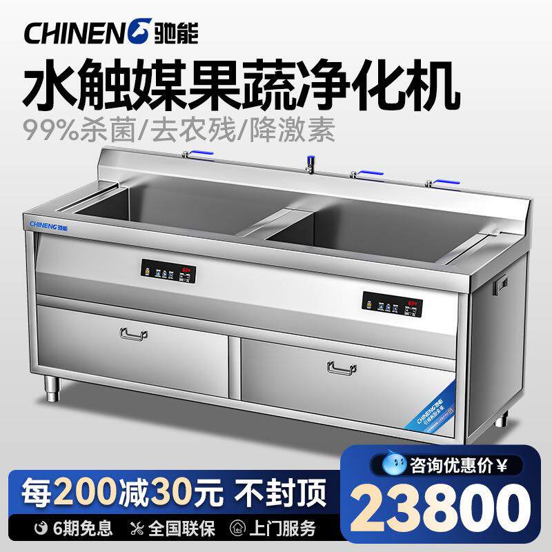 全自动洗菜机智能果蔬清洗机去农药节能商用水触媒食品净化机