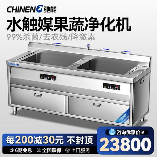 全自动洗菜机智能果蔬清洗机去农药节能商用水触媒食品净化机