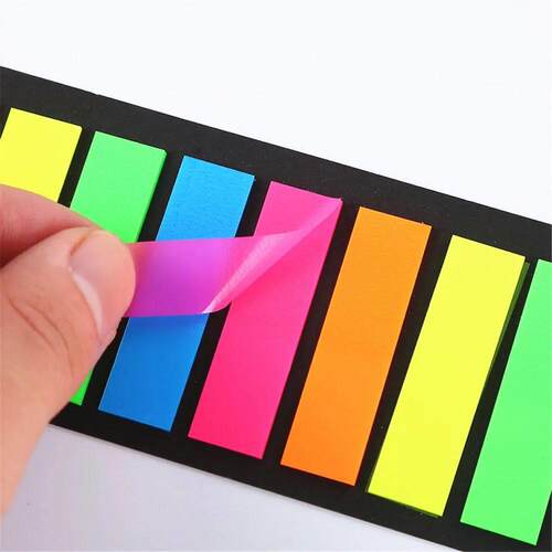 200 sheet Color Clear Sticky Notes Index Tabs Posted Transpa