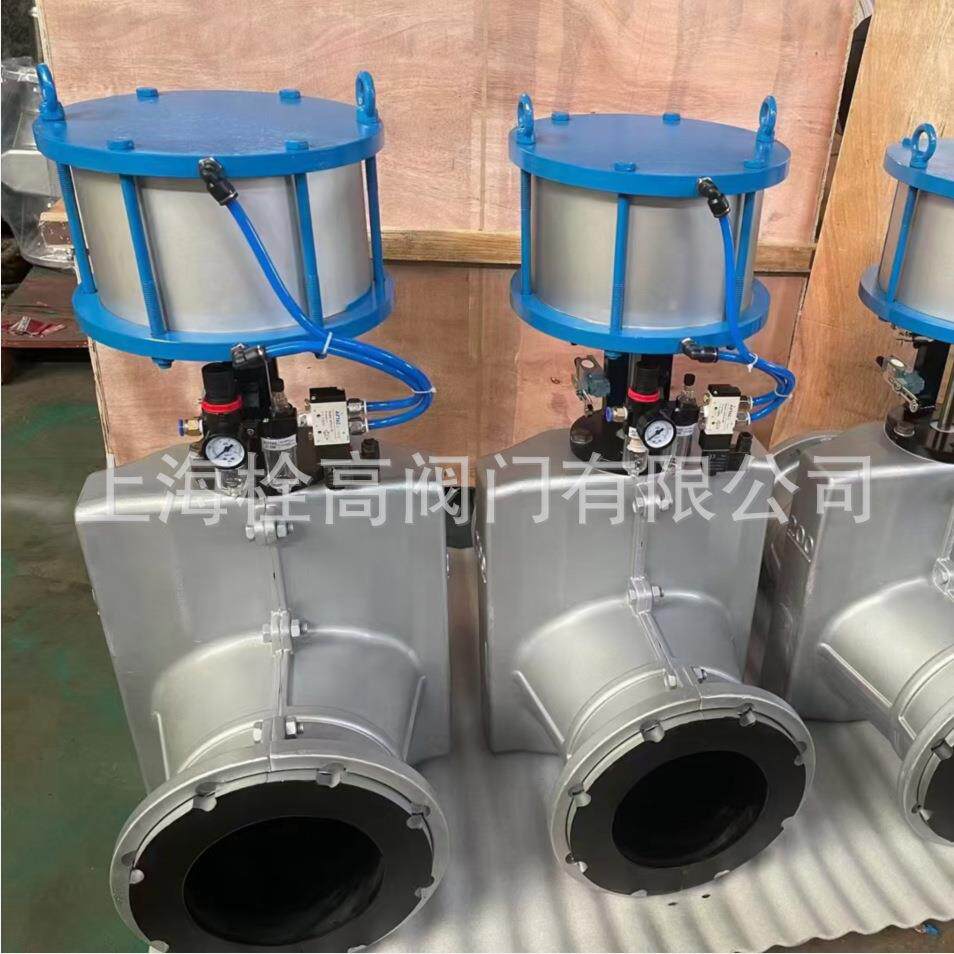 法兰气动管夹阀 GJ641X-16气动管夹阀 铝合金不锈钢气动管夹阀门