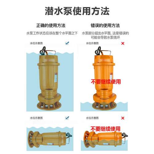污水泵化粪池抽粪家用20V排污农用QUH抽水机寸高扬程2.25寸潜2泵