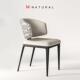 意式 极简餐椅家用设计师靠背椅艺术国潮现代简约餐桌椅高档真皮椅