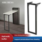 折叠框架配件翻转酒柜功能隐形伸缩餐台酒吧柜五金液压缓冲模型