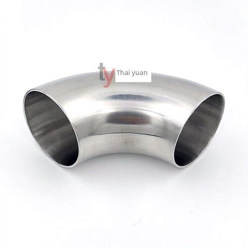 316L不锈钢焊接弯头镜面内外抛光食品卫生级冲压对焊90度弯管亮面