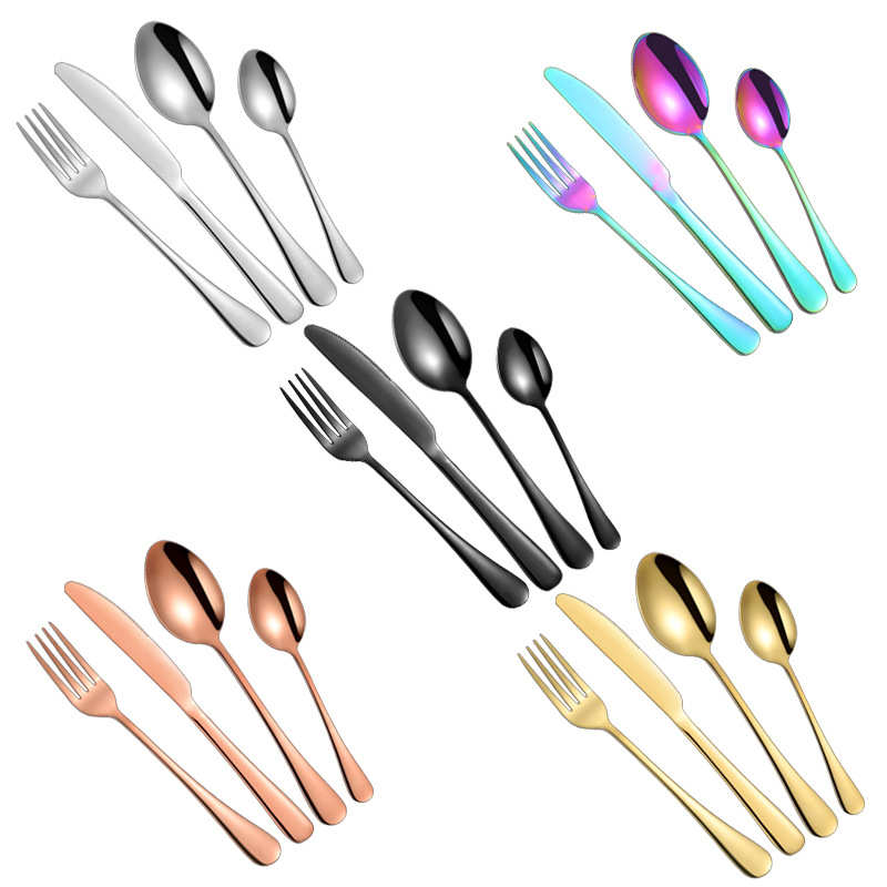 1010不锈钢西餐餐具四组件24件套餐刀餐勺餐叉茶勺套装