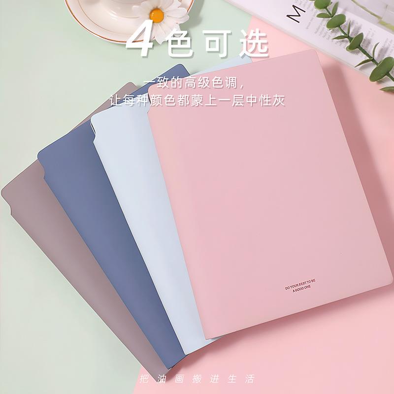 可插笔加厚B5笔记本本子带页码皮面本横线办公记事本日记本