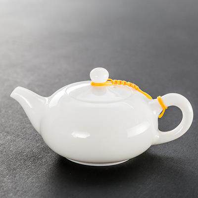 德化白瓷茶壶羊脂玉西施壶陶瓷泡茶器带过滤小号单壶单个功安零容