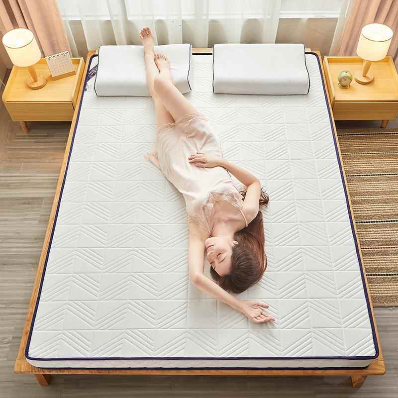 厂家销立垫体格纹直乳胶床学床11生宿舍床垫单双人可折叠垫软垫子