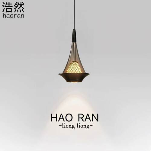 床头吊灯升降手扫创意高级现代意式轻奢玄关智能感应主卧室吊线灯